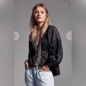Embroidered FP jacket top